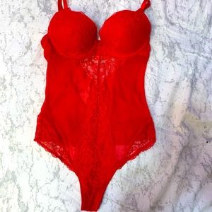 Soft Push Up Lace Teddy Bodysuit